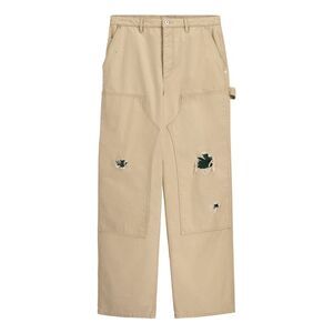 Christian Dior Men Beige Cotton Twill Carpenter`S Style Jeans